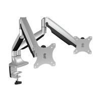 Produktbild för ICY BOX IB-MS504-T monteringssats - justerbar arm - för 2 monitorer - svart, silver