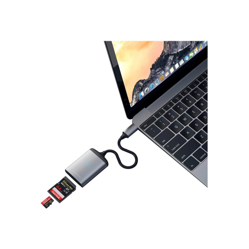 Produktbild för Satechi Aluminum ST-TCU3CRM - kortläsare - USB-C