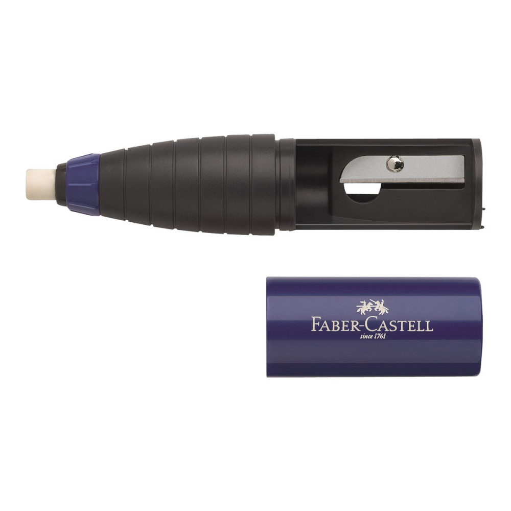 Produktbild för Faber-Castell - radergummihållare - blå, björnbär