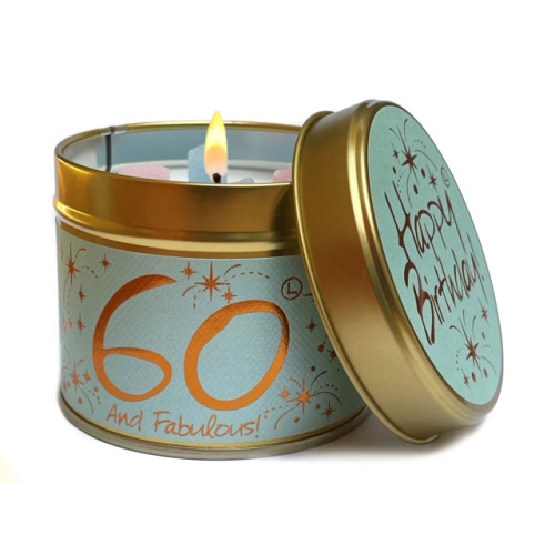 LILY FLAME CANDLES Happy Birthday 60 - Scented Tin Candle