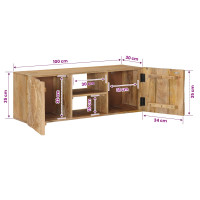 Produktbild för Vägg TV Skåp med hylla med lagring med dörr 100 x 30 x 35 cm
