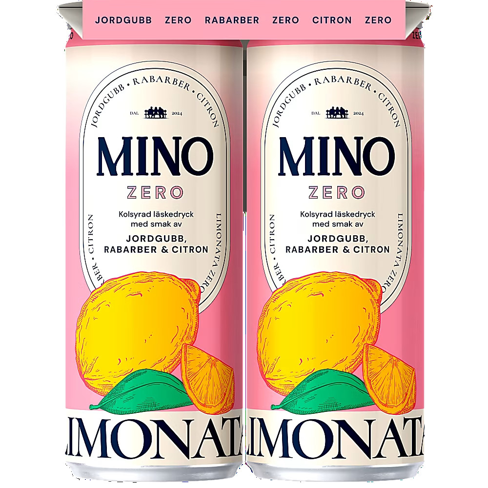 Produktbild för Jordgubb Rabarber Citron Zero 33cl 4-pack