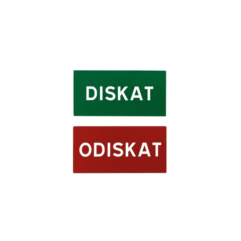 Produktbild för Magnetskylt Diskat/Odiskat 10x5cm