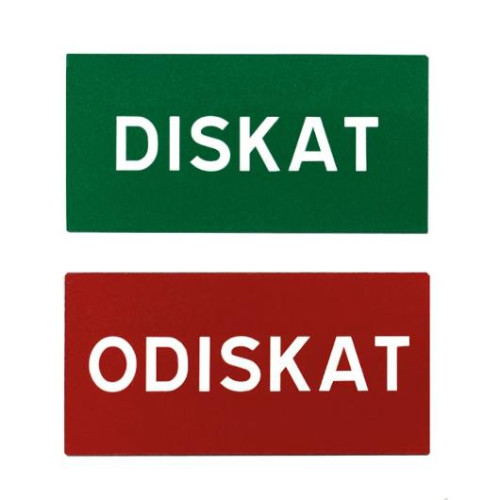 No Brand Magnetskylt Diskat/Odiskat 10x5cm