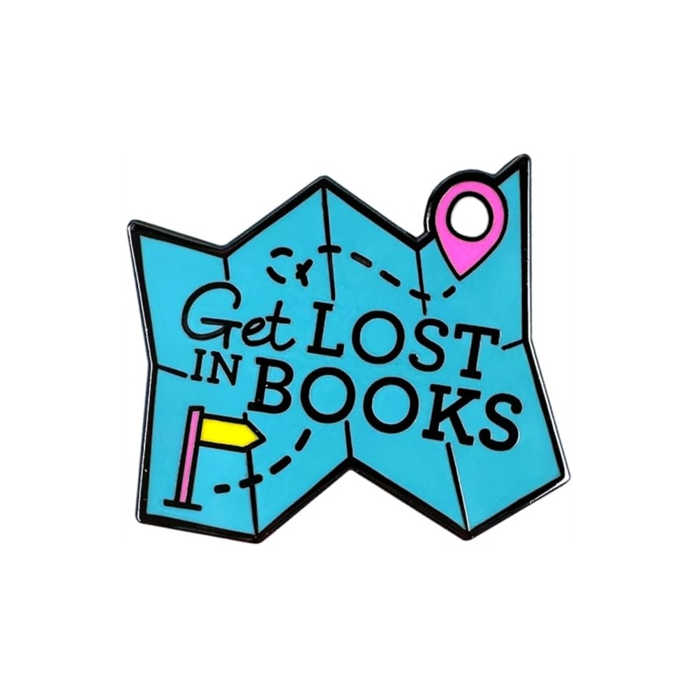 Produktbild för Get Lost in Books Pin Badge