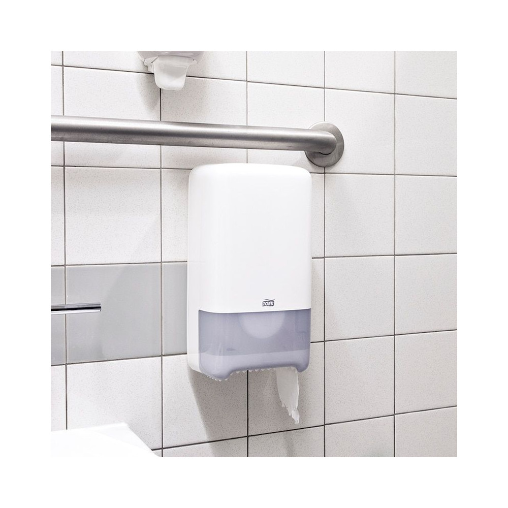 Produktbild för Tork Universal Mid-Size T6 - toalettpapper - rulle - 135 m - vit (paket om 27)