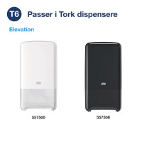 Produktbild för Tork Universal Mid-Size T6 - toalettpapper - rulle - 135 m - vit (paket om 27)