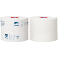 Produktbild för Tork Universal Mid-Size T6 - toalettpapper - rulle - 135 m - vit (paket om 27)