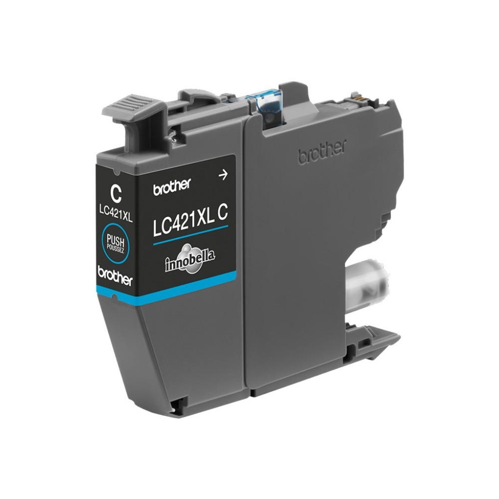 Produktbild för Brother LC421XLC - Lång livslängd - cyan - original - bläckpatron