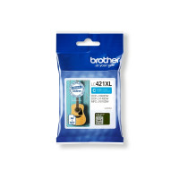 Produktbild för Brother LC421XLC - Lång livslängd - cyan - original - bläckpatron