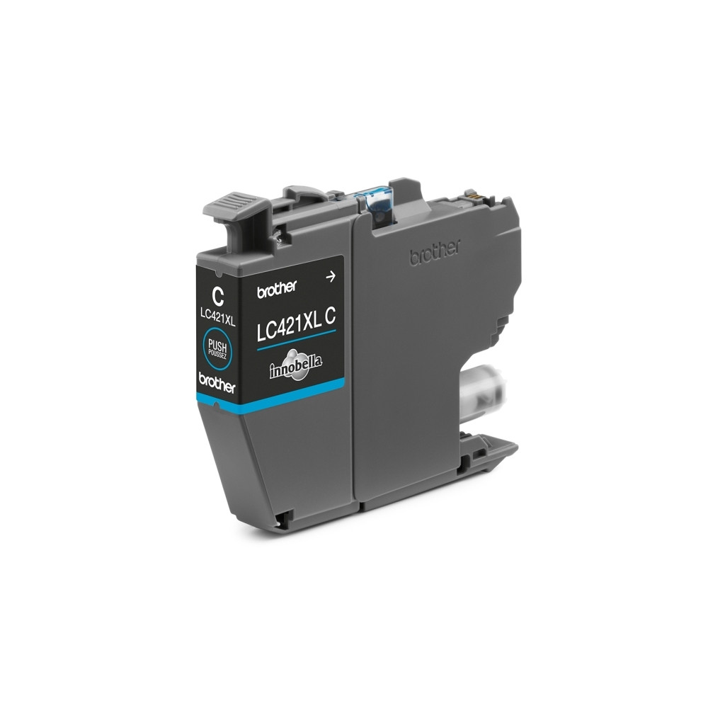 Produktbild för Brother LC421XLC - Lång livslängd - cyan - original - bläckpatron