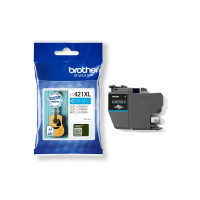 Produktbild för Brother LC421XLC - Lång livslängd - cyan - original - bläckpatron