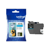 Produktbild för Brother LC421XLC - Lång livslängd - cyan - original - bläckpatron