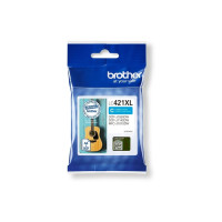Produktbild för Brother LC421XLC - Lång livslängd - cyan - original - bläckpatron