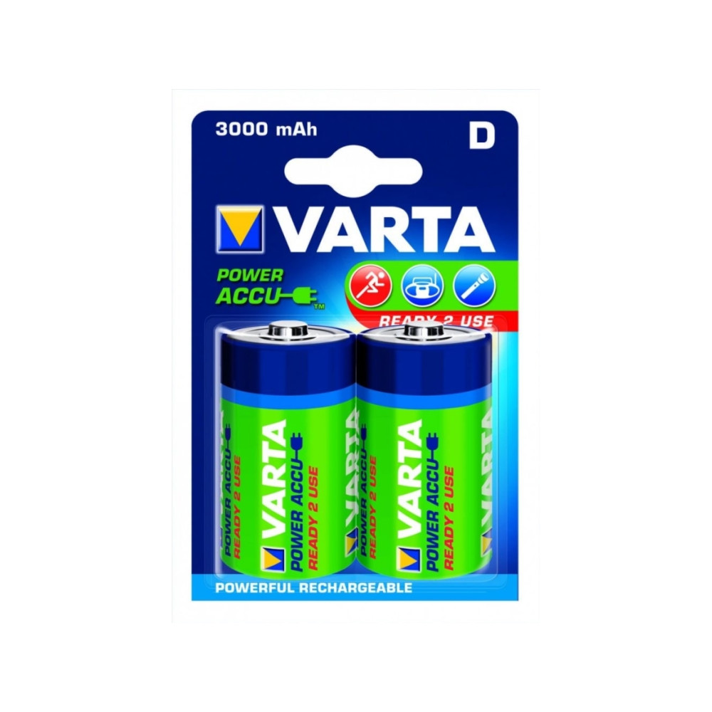 Produktbild för Varta Power Accu batteri - 2 x D - NiMH