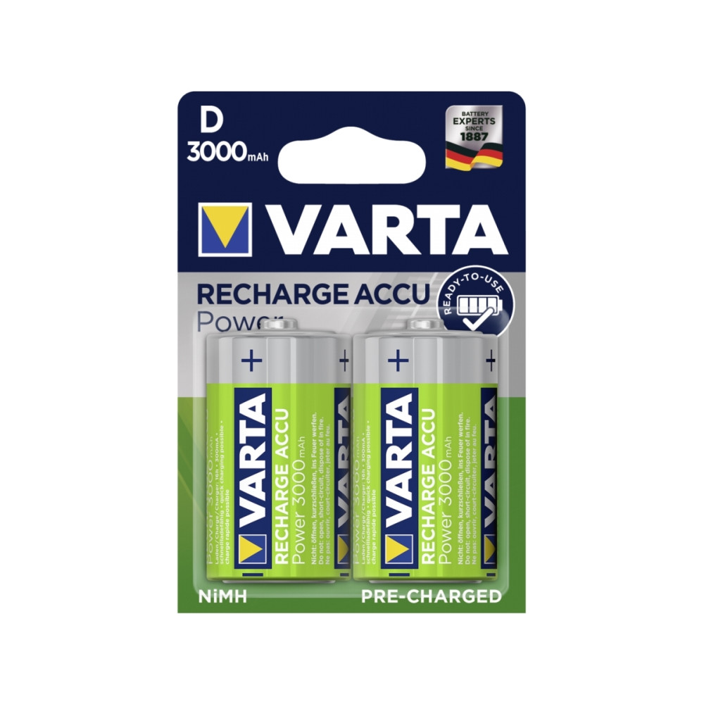 Produktbild för Varta Power Accu batteri - 2 x D - NiMH