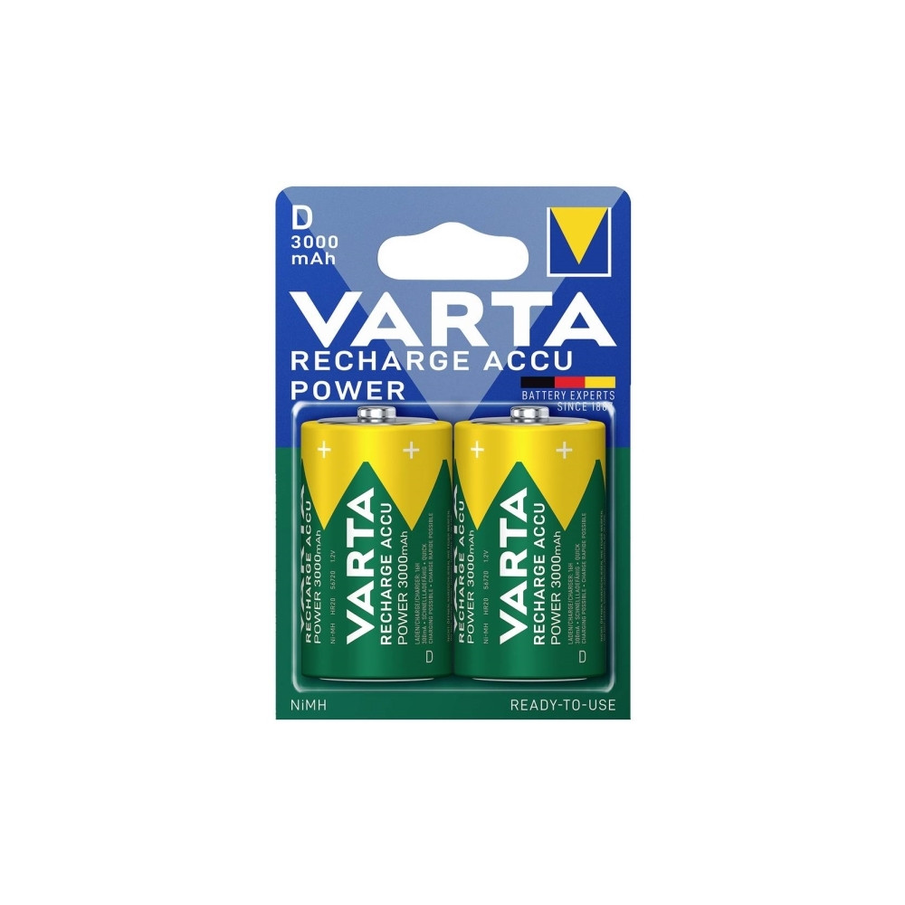 Produktbild för Varta Power Accu batteri - 2 x D - NiMH