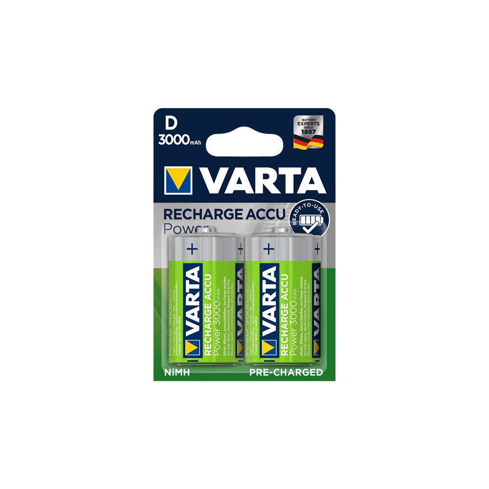 Produktbild för Varta Power Accu batteri - 2 x D - NiMH