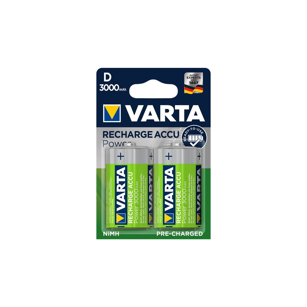 Produktbild för Varta Power Accu batteri - 2 x D - NiMH