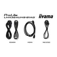 Produktbild för iiyama ProLite LH4364UHS-B1AG 43" Klass (42.5" visbar) LED-bakgrundsbelyst LCD-skärm - 4K - för digital skyltning