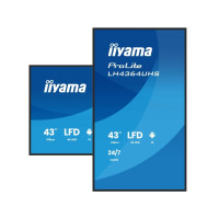 Produktbild för iiyama ProLite LH4364UHS-B1AG 43" Klass (42.5" visbar) LED-bakgrundsbelyst LCD-skärm - 4K - för digital skyltning