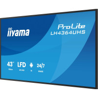 Produktbild för iiyama ProLite LH4364UHS-B1AG 43" Klass (42.5" visbar) LED-bakgrundsbelyst LCD-skärm - 4K - för digital skyltning
