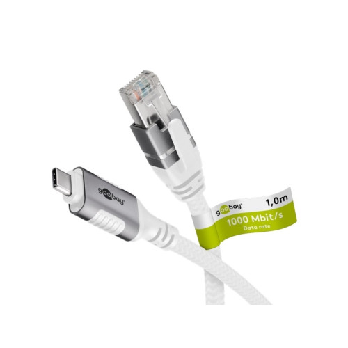 Goobay Goobay 74180, 10 m, Cat6, F/UTP (FTP), USB Type-C, RJ-45, Vi...