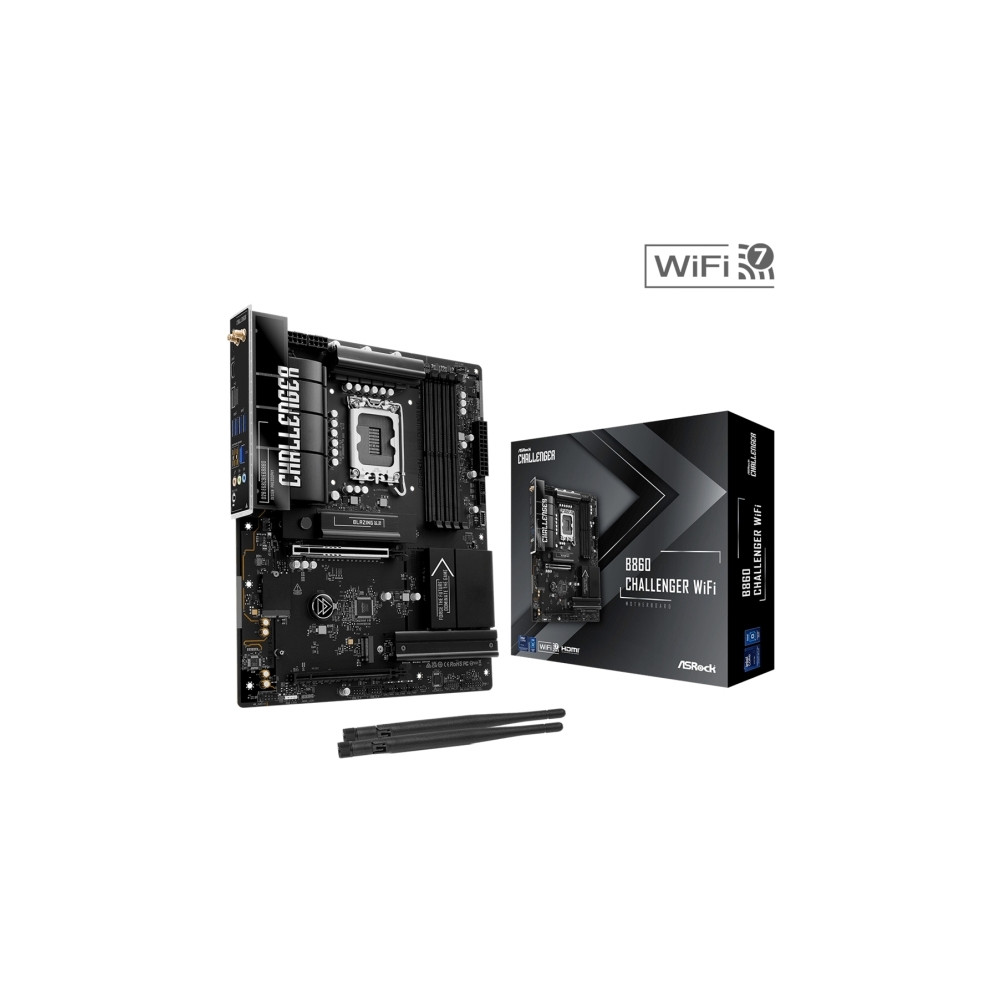 Produktbild för ASRock B860 Challenger WiFi - moderkort - ATX - LGA1851-uttag - B860