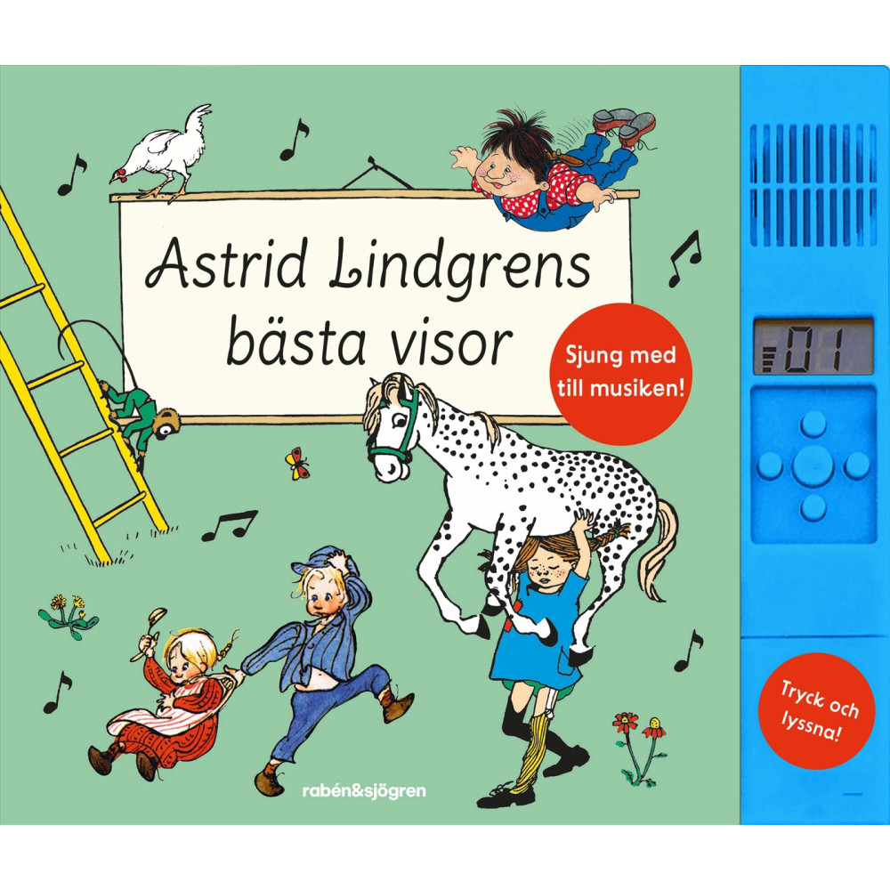 Produktbild för Astrid Lindgrens bästa visor (med ljudmodul) (inbunden)