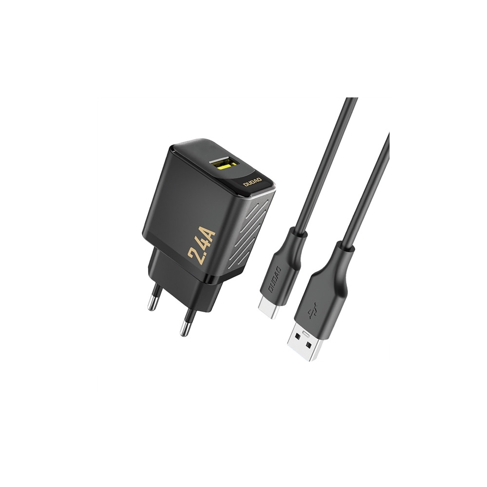 Produktbild för Dudao A23TEU adapter 12W 1x USB-A (1 m USB-A till USB-C-kabe...