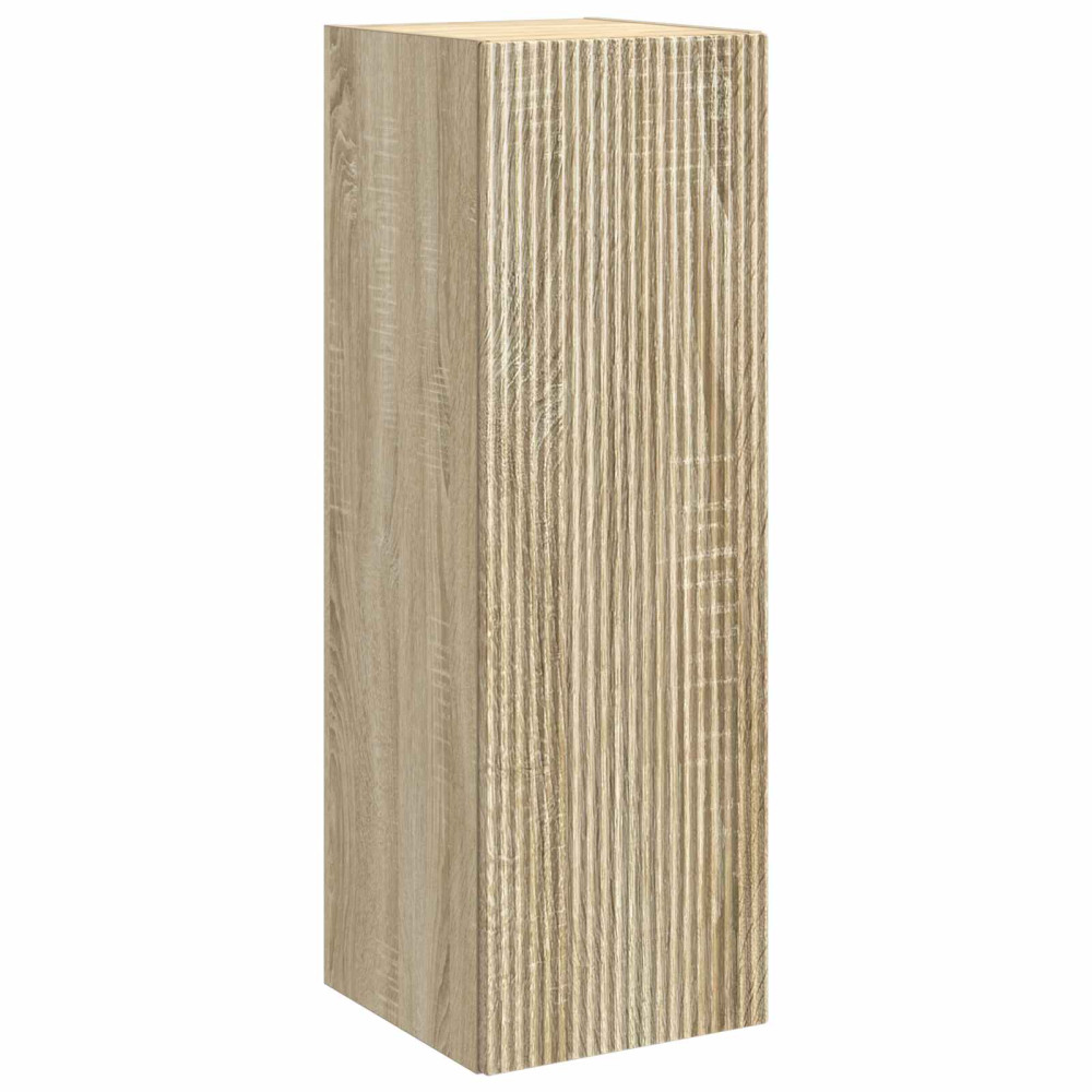 Produktbild för Badrumsmöbelset 6 pcs Sonoma-ek Konstruerat trä och glas