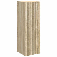 Produktbild för Badrumsmöbelset 6 pcs Sonoma-ek Konstruerat trä och glas