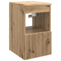 Produktbild för Badrumsmöbelset 6 pcs Artisan-ek Konstruerat trä och glas