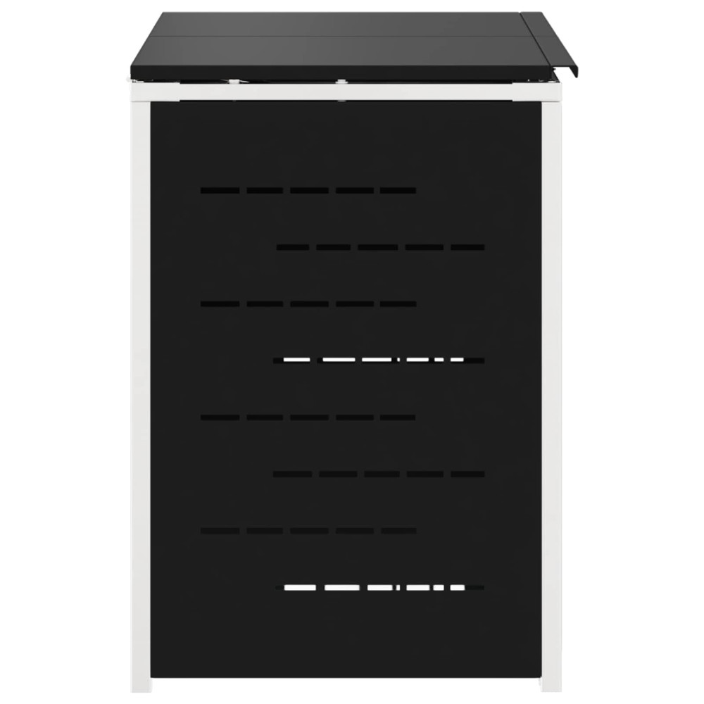 Produktbild för Sopcontainerförvar Svart 138 x 77,5 x 112,5 cm Rostfritt stål