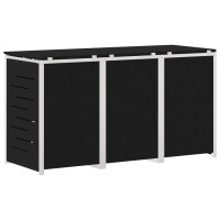 Produktbild för Sopcontainerförvar Svart 207 x 77,5 x 112,5 cm Rostfritt stål