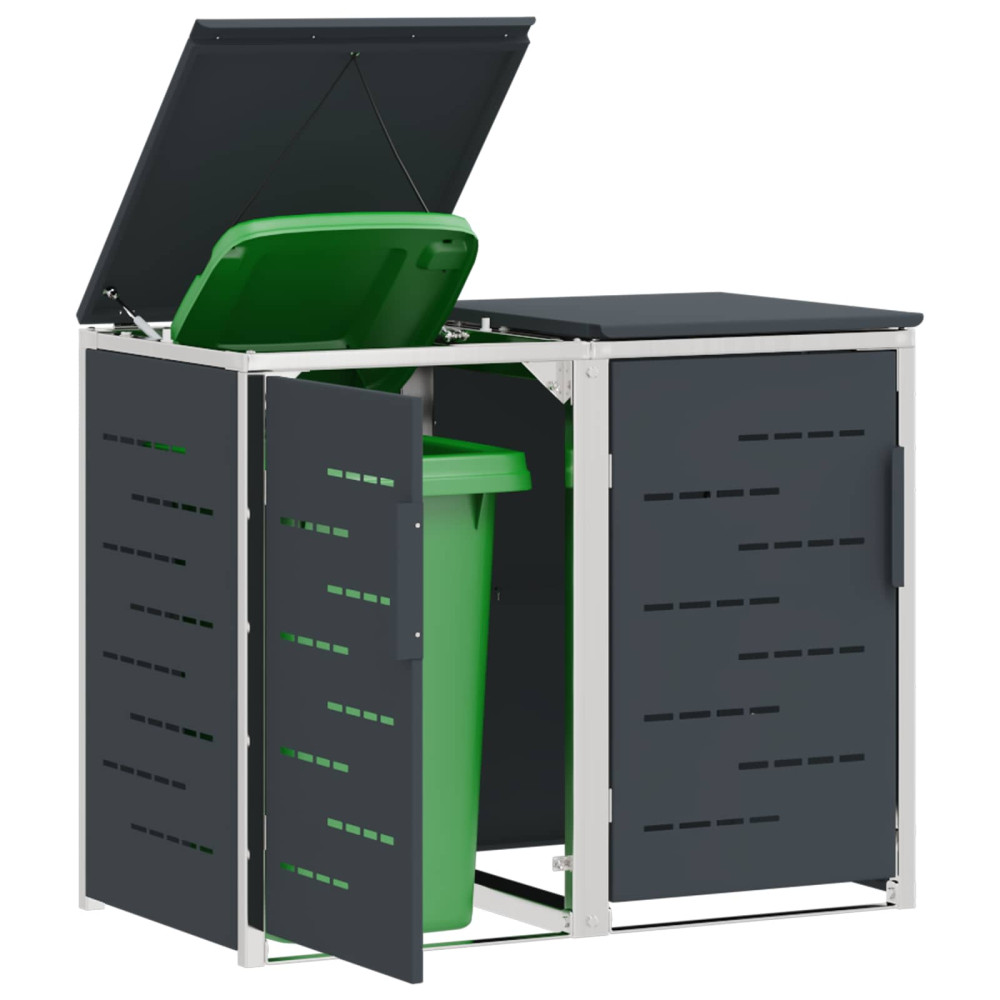 Produktbild för Sopcontainerförvar Antracit 138 x 77,5 x 112,5 cm