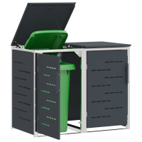 Produktbild för Sopcontainerförvar Antracit 138 x 77,5 x 112,5 cm