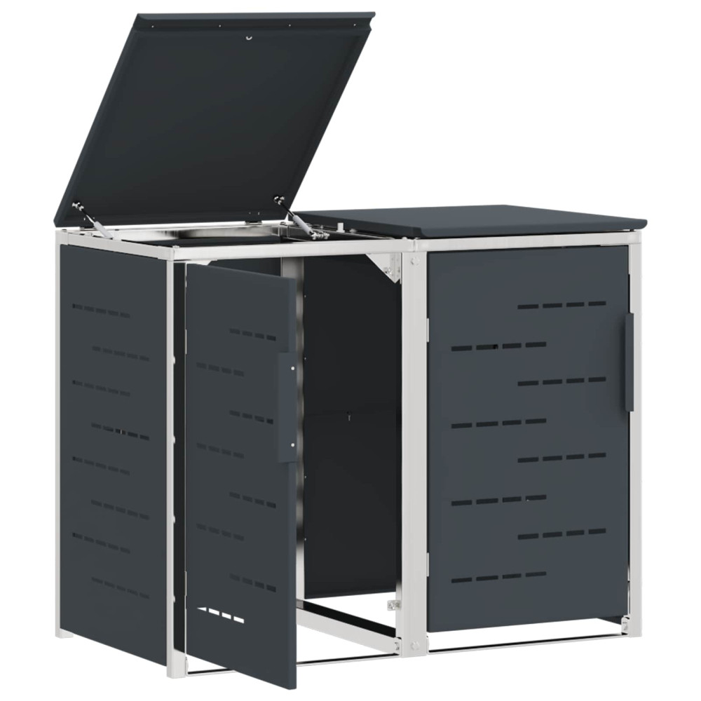 Produktbild för Sopcontainerförvar Antracit 138 x 77,5 x 112,5 cm