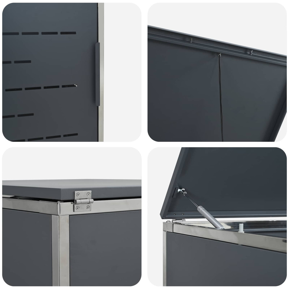 Produktbild för Sopcontainerförvar Antracit 138 x 77,5 x 112,5 cm