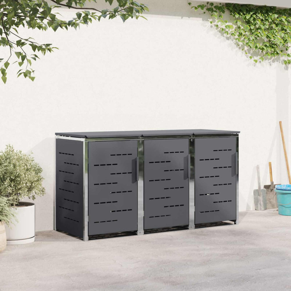 Produktbild för Sopcontainerförvar Antracit 207 x 77,5 x 112,5 cm