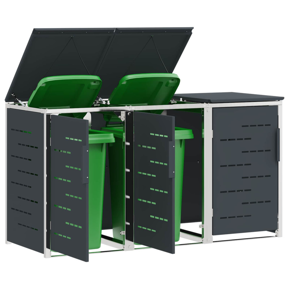 Produktbild för Sopcontainerförvar Antracit 207 x 77,5 x 112,5 cm