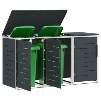 Produktbild för Sopcontainerförvar Antracit 207 x 77,5 x 112,5 cm