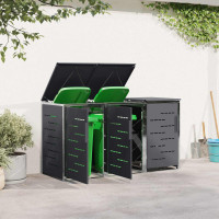 Produktbild för Sopcontainerförvar Antracit 207 x 77,5 x 112,5 cm