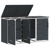 Produktbild för Sopcontainerförvar Antracit 207 x 77,5 x 112,5 cm