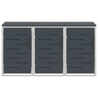 Produktbild för Sopcontainerförvar Antracit 207 x 77,5 x 112,5 cm