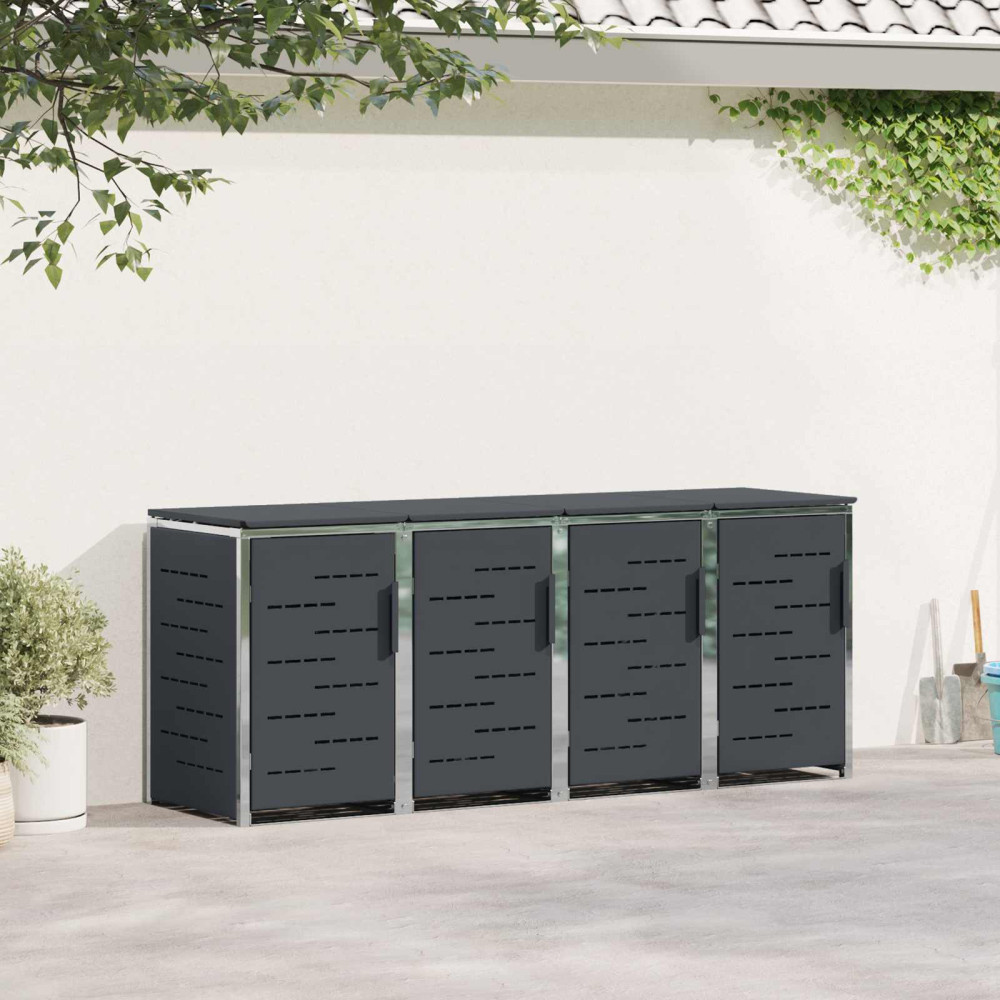 Produktbild för Sopcontainerförvar Antracit 276 x 77,5 x 112,5 cm