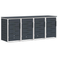 Produktbild för Sopcontainerförvar Antracit 276 x 77,5 x 112,5 cm