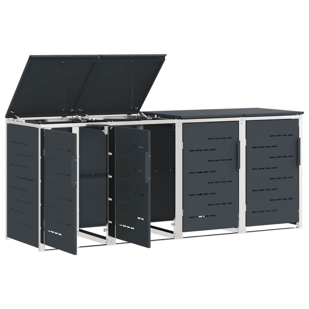 Produktbild för Sopcontainerförvar Antracit 276 x 77,5 x 112,5 cm