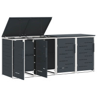 Produktbild för Sopcontainerförvar Antracit 276 x 77,5 x 112,5 cm