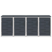 Produktbild för Sopcontainerförvar Antracit 276 x 77,5 x 112,5 cm